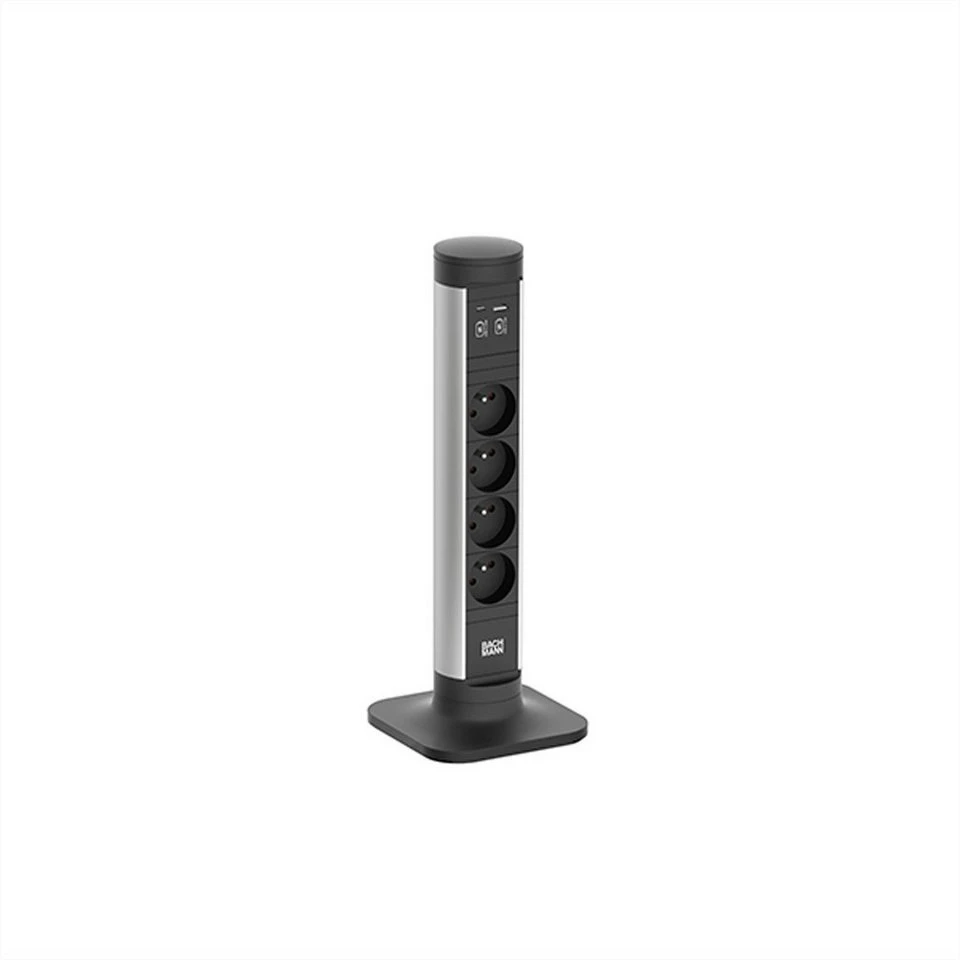 Bachmann CYCLE Pole S 4xUTE 1xUSB A/C 22W 2,5m CEE7/7 Steckdosenleiste