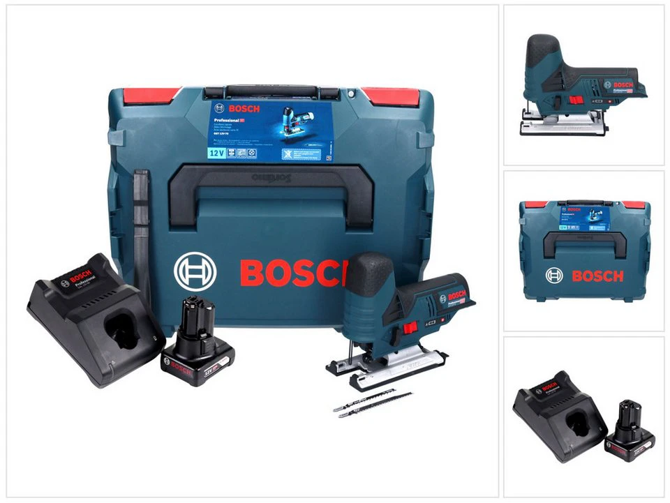 Bosch Professional GST 12V-70 Professional Akku-Stichsäge 12 V 6,0 Ah Akku Ladegerät