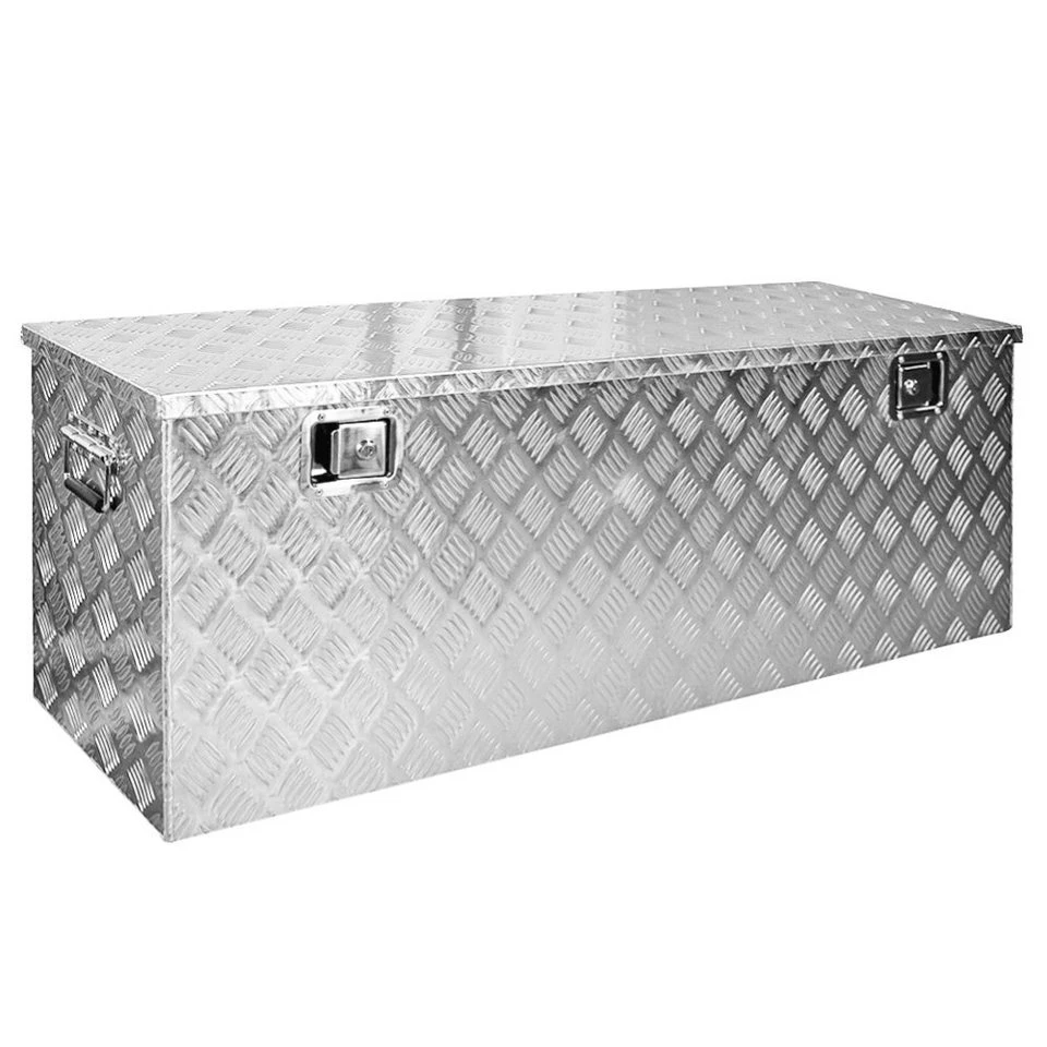 Trucky Anhänger-Deichselbox Aluminium D210 Werkzeugkiste mit 2 Gasdruckdämpfern