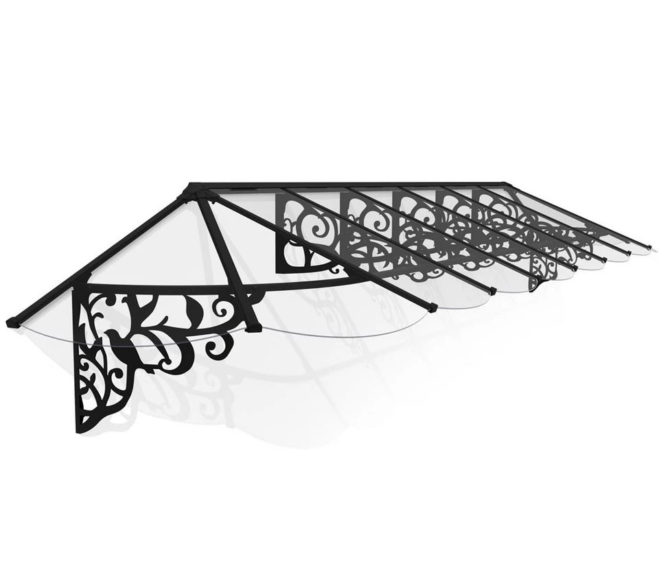 Palram - Canopia Vordach Lily 4690 473x88x70 cm schwarz Acryl