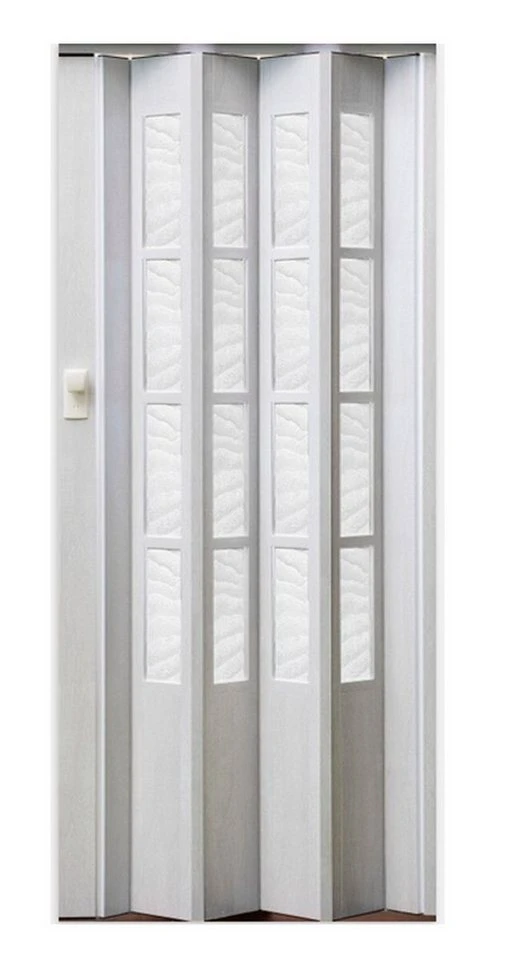 Vivaldi Falttür Schiebetür weiß gewischt Fenster Schloss H. 203 cm B. bis 86 cm glass 321