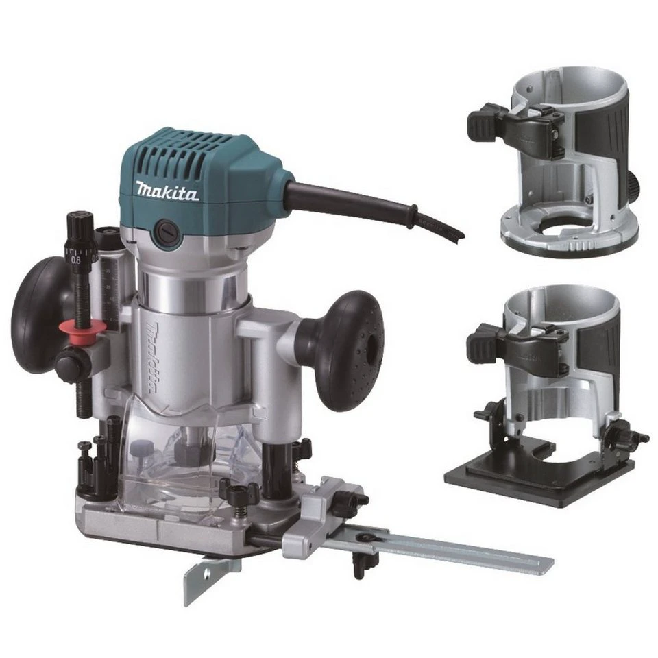 Makita RT0700CX2J Einhandfräse Oberfräse MAKPAC Zubehör