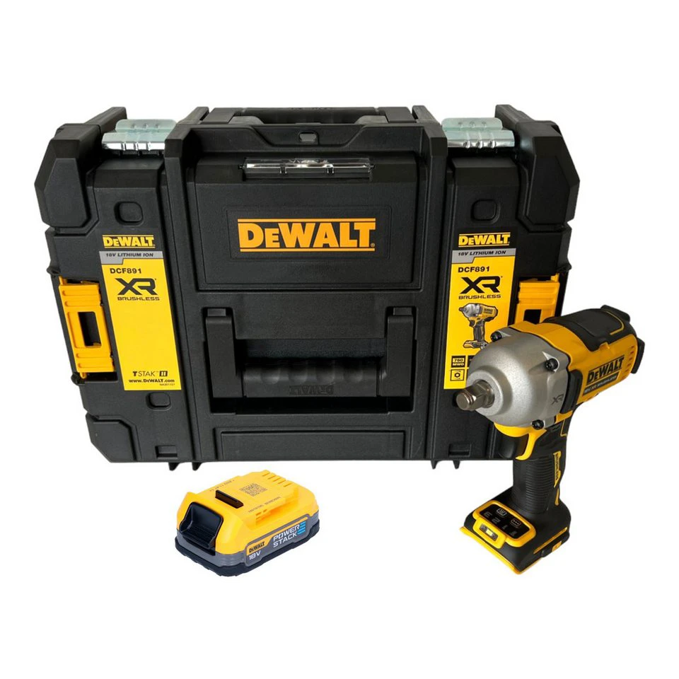 DeWalt Akku-Schlagschrauber DCF 891 18 V 1084 Nm 1/2" Brushless Akku 1,7 Ah TSTAK
