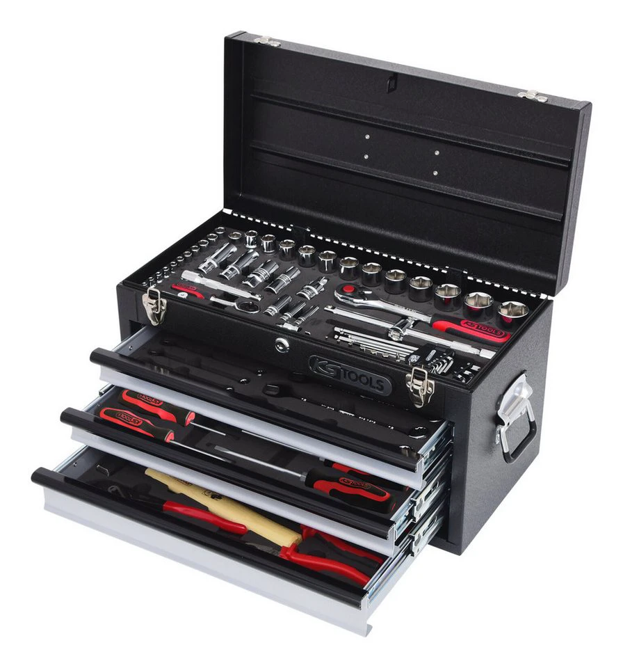 KS Tools Werkzeugkoffer CHROMEplus 99-teilig 1/4"+1/2" Universal-Satz