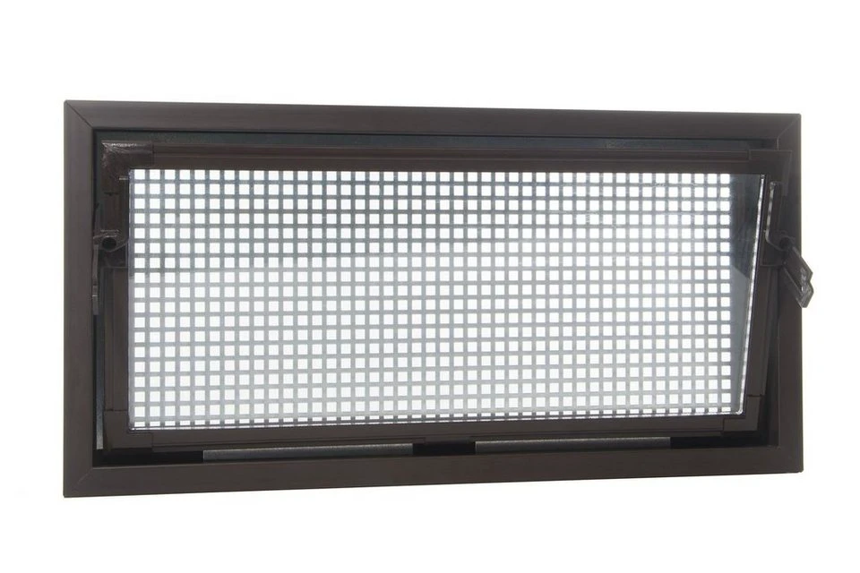 ACO Severin Ahlmann GmbH & Co. KG Kellerfenster Zweifach-Isolierglas braun 100x50cm Schutzgitter