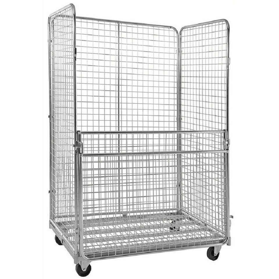 OSWALD Transportgeräte Gitterrollwagen 400 kg 4 Seiten 1.200 x 800 x 1.800 mm verzinkt NK0170H4M10B