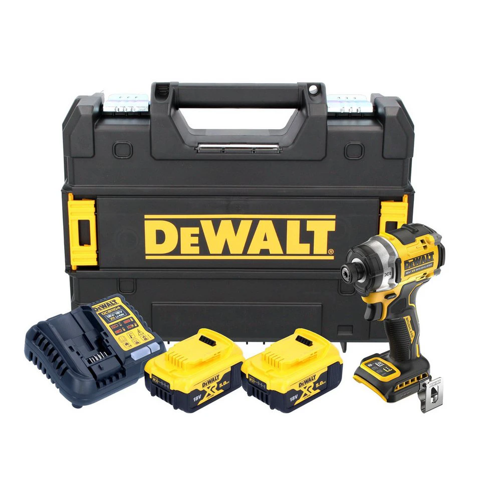 DeWalt Akku-Schlagschrauber DCF 860 18 V 282 Nm 1/4" 2x Akku 5,0 Ah Ladegerät TSTAK