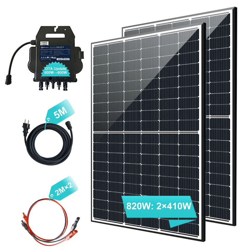 EUGAD Solaranlage Solarkraftwerk Komplettset upgradebar 600 W auf 800 W