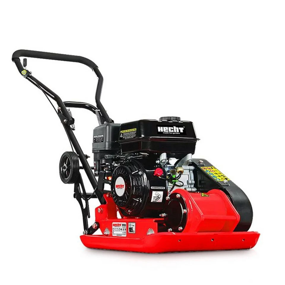 Hecht Rüttelplatte 1113 5500 vpm 550 x 420 mm 4,8 kW 6,5 PS Gummischutzmatte Transporträder