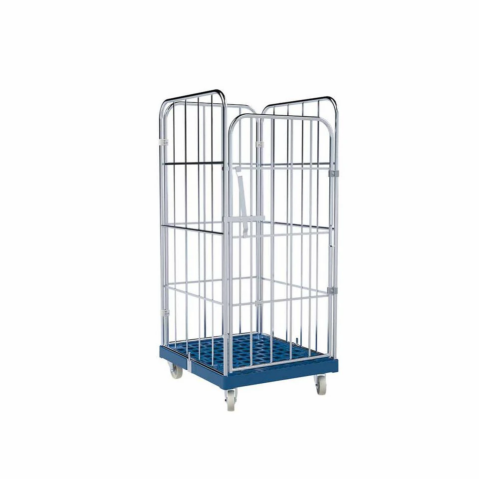 OSWALD Transportgeräte Rollbehälter RW10106 4-seitig 724 x 815 x 1.630 mm 500 kg Recycling Schwarz
