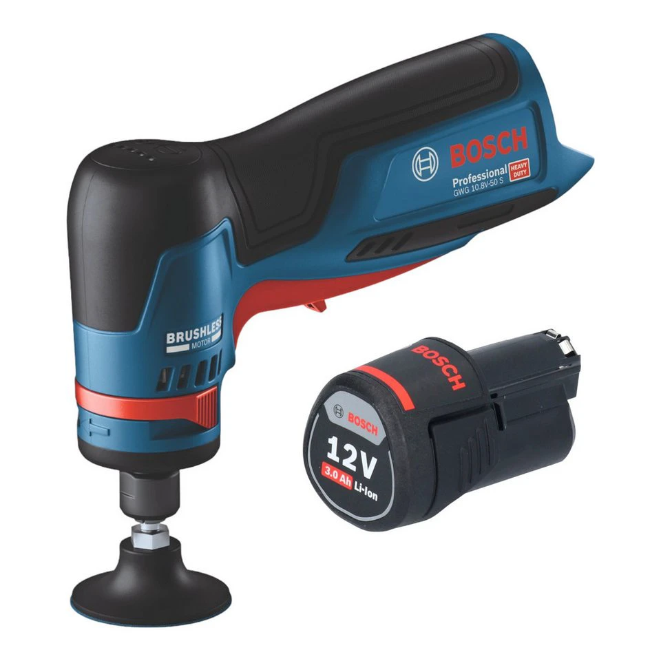 Bosch Professional Akku-Geradschleifer GWG 12V-50 S Professional 12 V 6 mm Brushless 1x Akku 3,0 Ah
