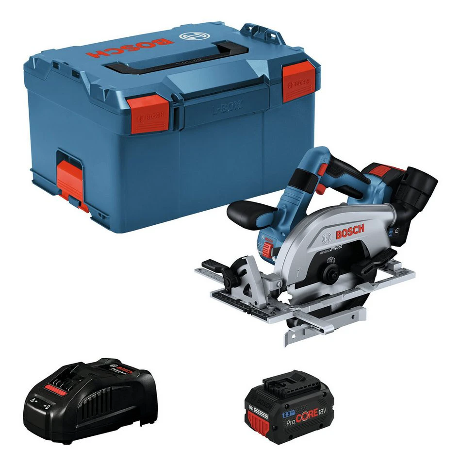 BOSCH Akku-Handkreissäge GKS 18V-57-2 L mit 2x ProCORE 5,5 Ah in L-BOXX 238
