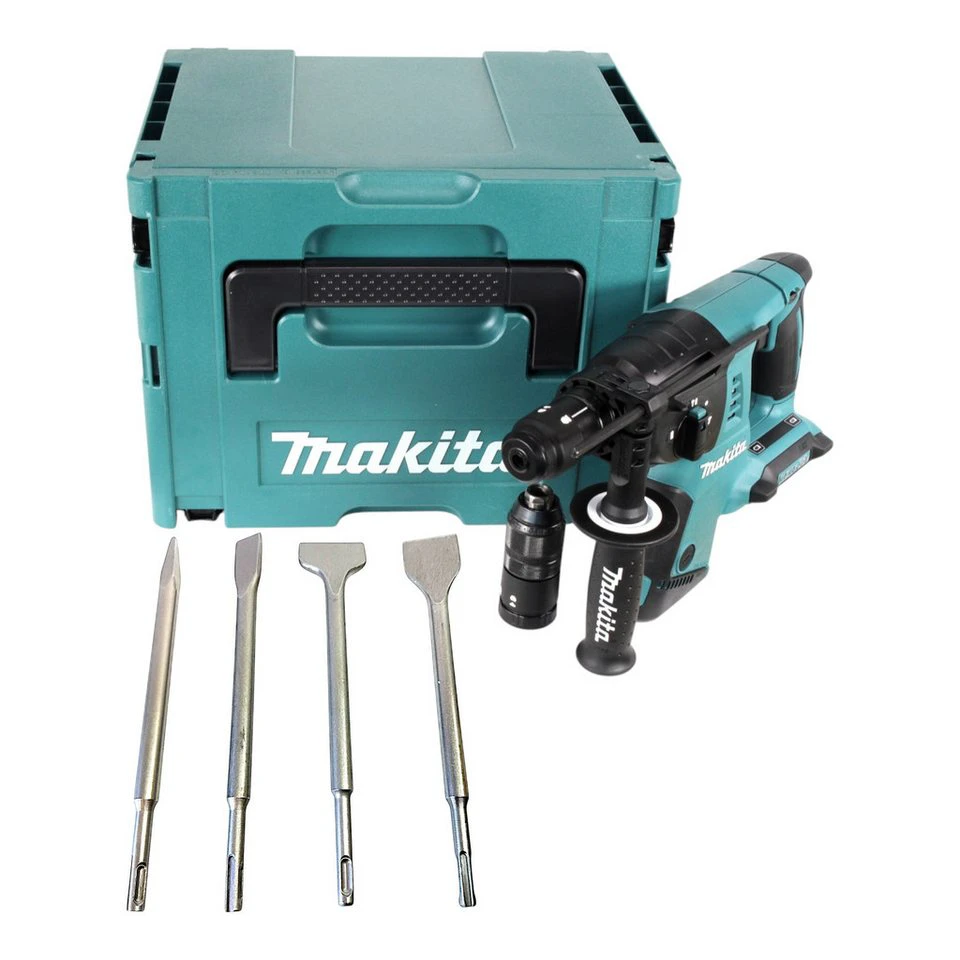 Makita DHR 264 ZJ Schlagbohrmaschine 36 V 2x 18 V 3,0 J SDS-Plus Meißel Set Makpac