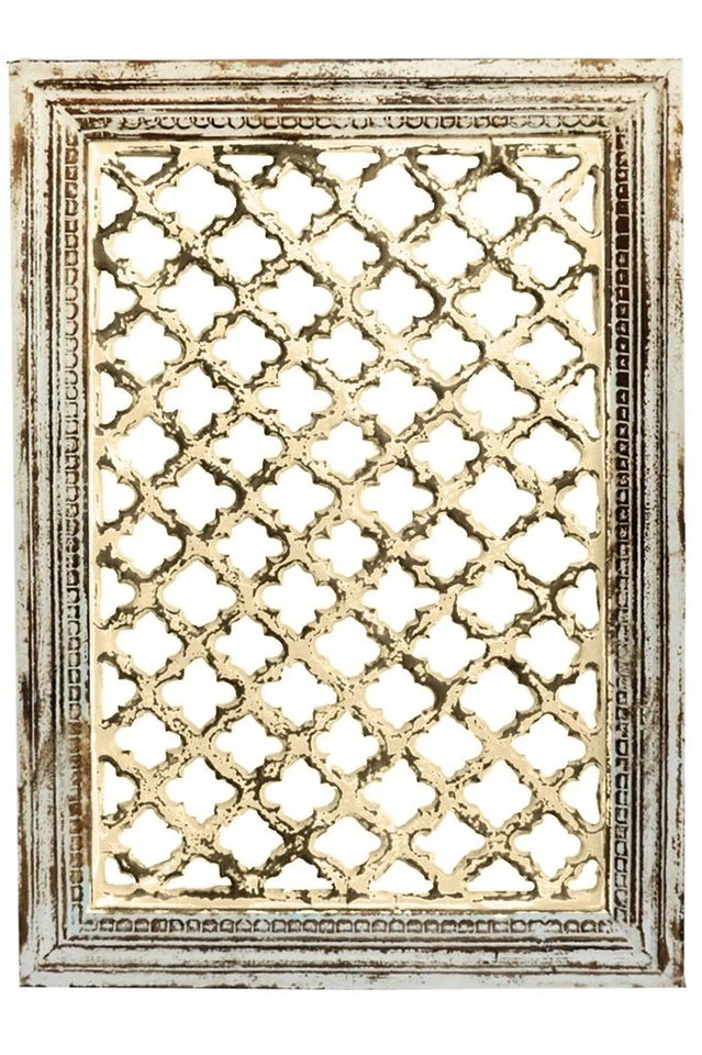 Marrakesch Orient & Mediterran Interior Wandpaneel Aarany Orientalische Vintage Wanddeko Wandbild Weiß 107cm