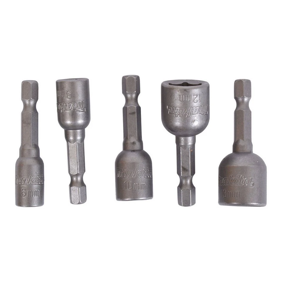 Makita Bit- und Steckschlüsselset B-39154 1/4" 5-teilig magnetisch SW6/8/10/12/13 50 mm