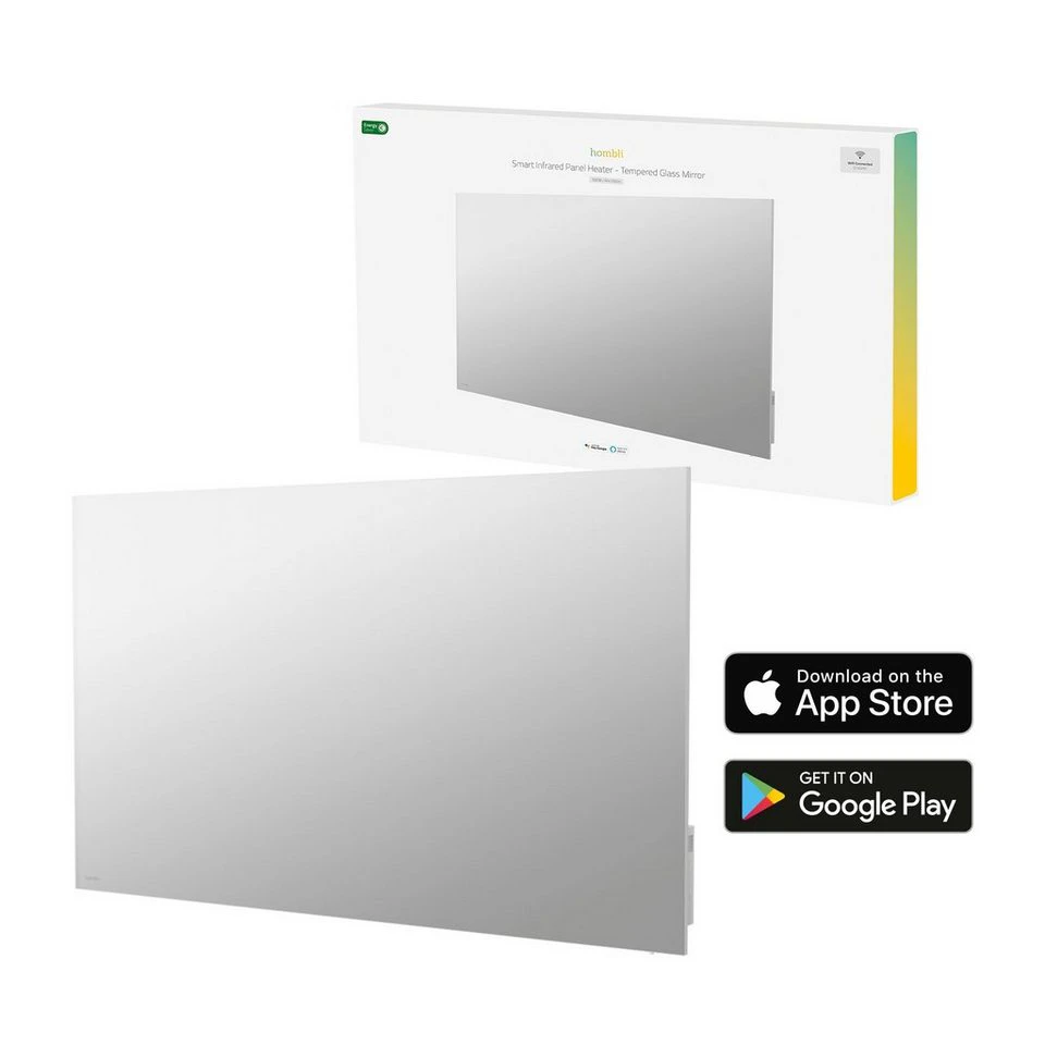 Hombli smartes Infrarot Glas Heizpanel 600W Spiegel Smart-Home-Zubehör