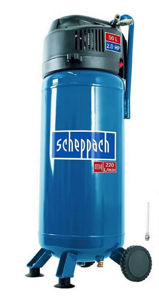 Scheppach Kompressor VC52Pro SE 50 L Kessel 5 tlg. Zubehörset 10 m Spiralschlauch