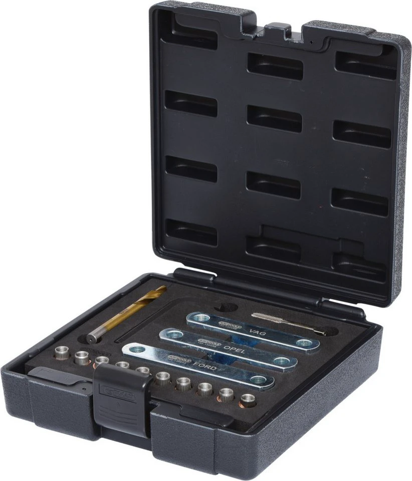 KS Tools Gewinde-Reparatursatz M9 x 1,25 16-tlg 122.1300 Universalbohrer