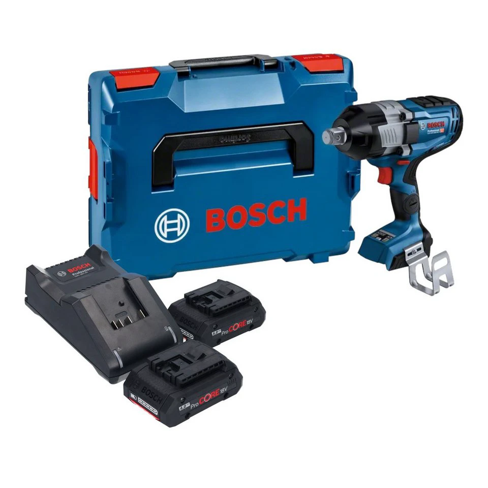 Bosch Professional GDS 18V-1600 HC Akku-Schlagschrauber 18 V 1600 Nm mit 2x ProCORE Akku 4,0 Ah