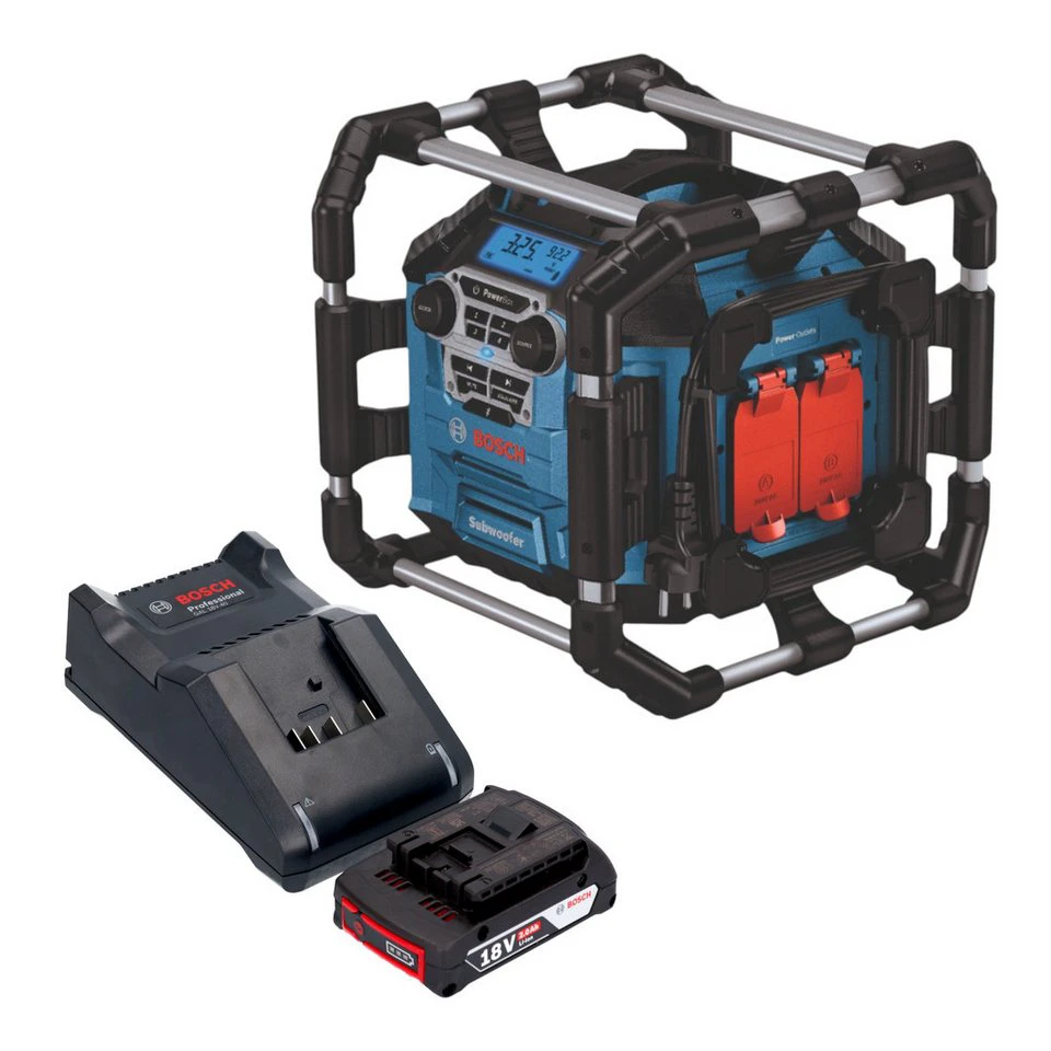 Bosch GPB 18V-5 C Professional Baustellenradio 18 V Bluetooth Akku Ladegerät