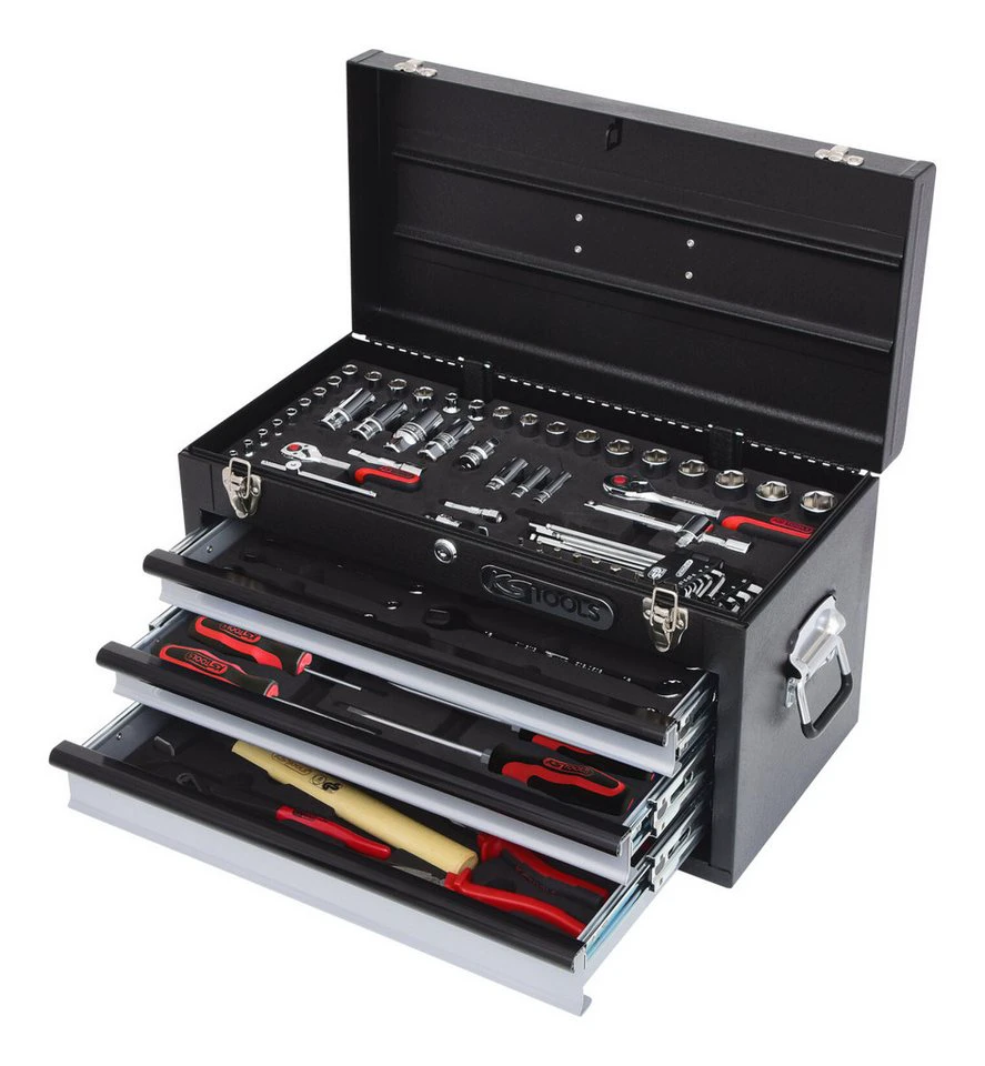 KS Tools Werkzeugkoffer CHROMEplus Universal-Werkzeug-Satz 99-teilig 1/4"+3/8"