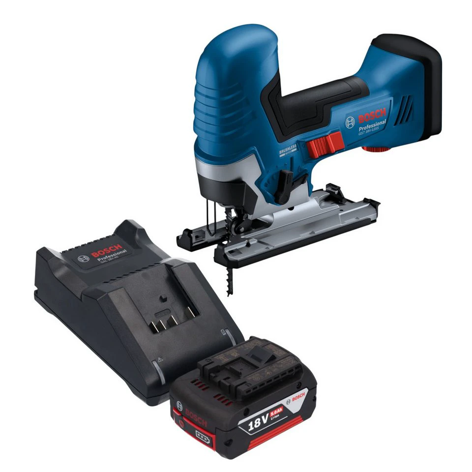 Bosch GST 18V-125 S Professional Akku-Stichsäge 18V 5,0 Ah Ladegerät
