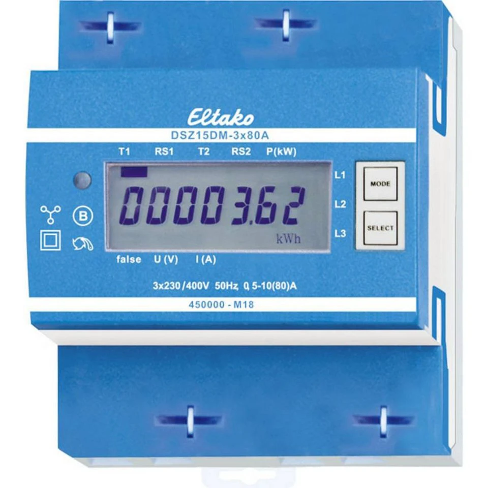 Eltako Drehstromzähler M-Bus MID geeicht 28380512 3x80A