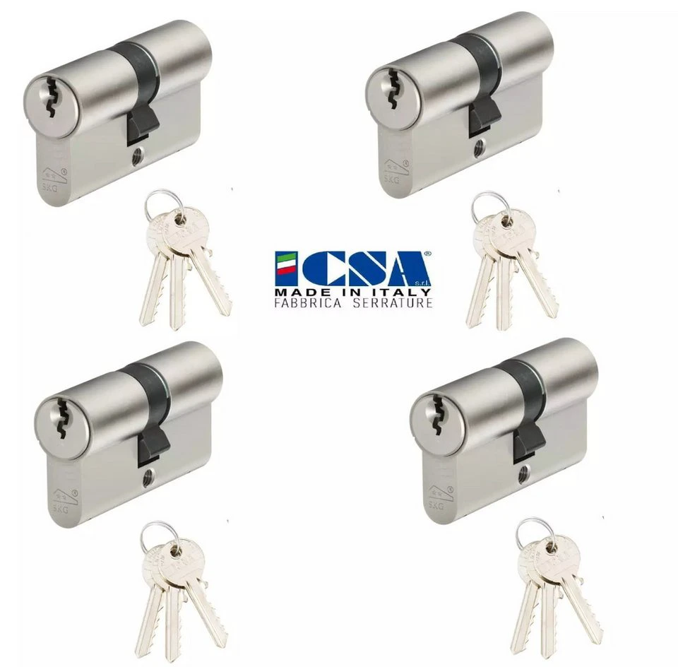 ABUS Zylinderschraube Zylinderschloss SKG Zylinder 30/30 4erpack 12 Schlüssel 60 mm