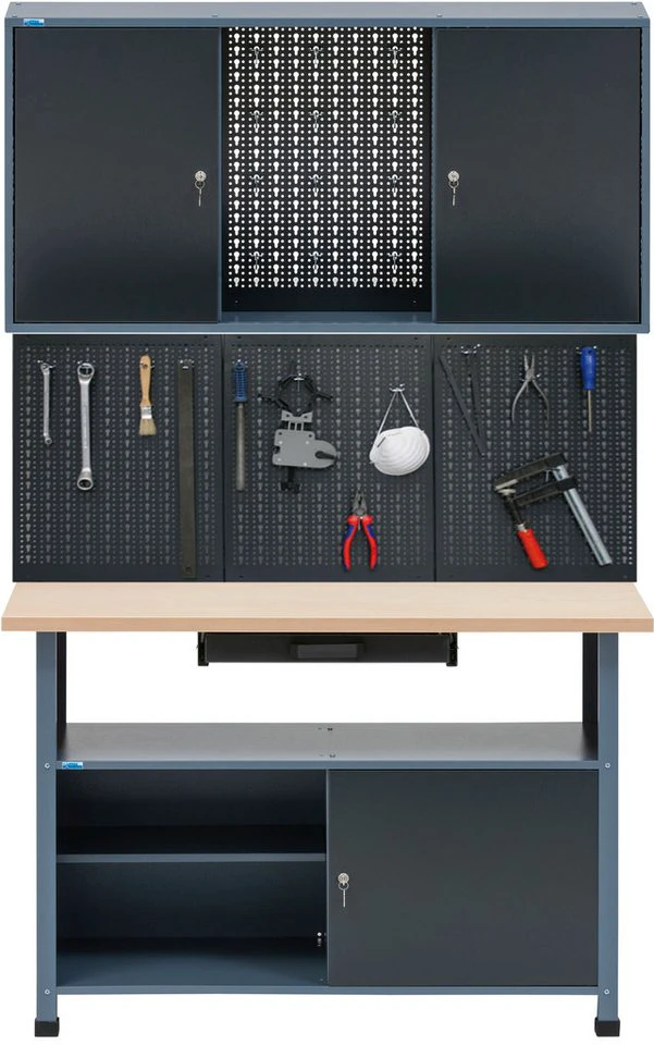 KÜPPER Aktions-Werkstatt-Set 14135 120 cm breit 3-tlg. Lochwand