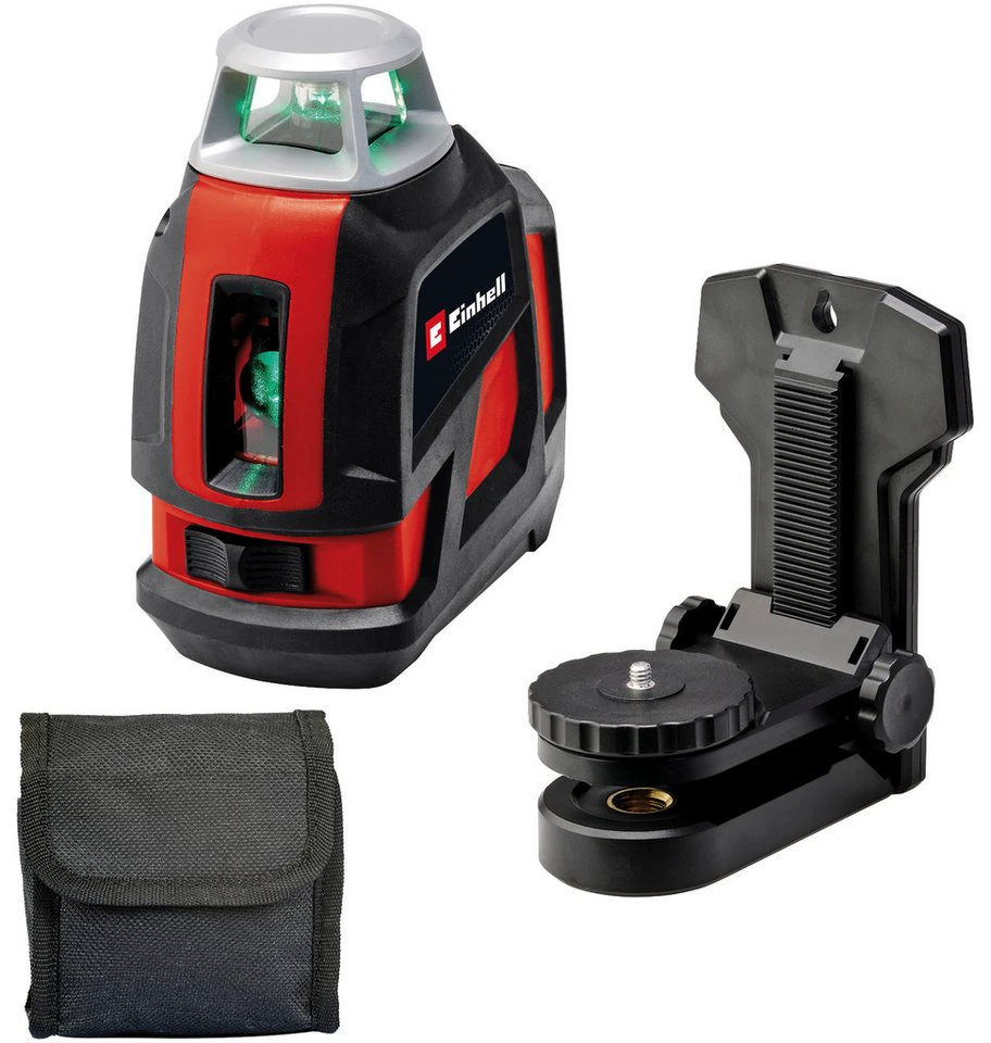 Einhell Kreuzlinienlaser TE-LL 360 G Arbeitsbereich 40 m grüne Laserlinien Aufbewahrungstasche