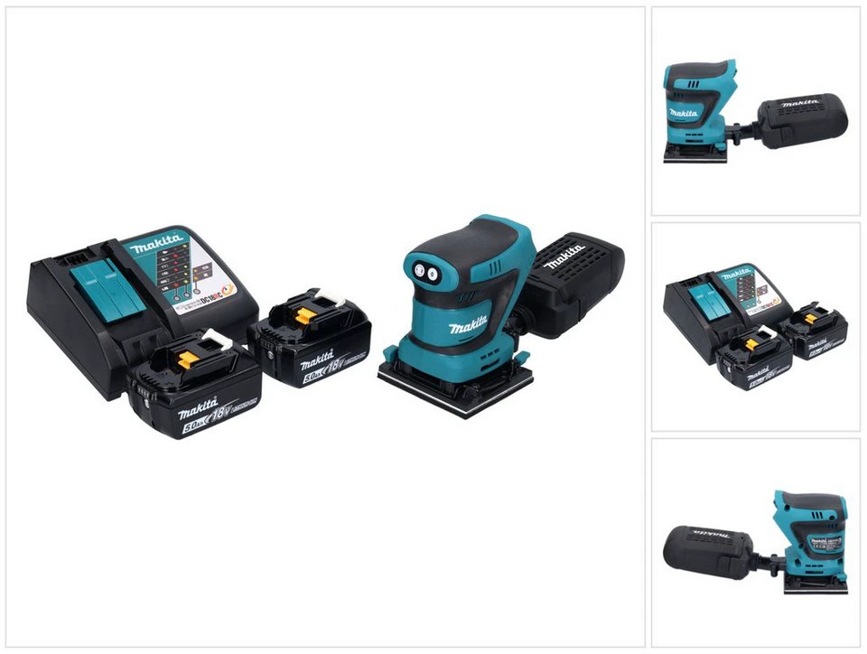 Makita Akku-Schwingschleifer DBO 480 RT 18 V 112 x 102 mm 2x Akku 5,0 Ah