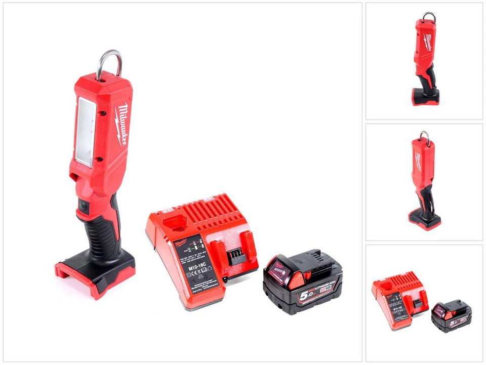 Milwaukee M18 IL-501C Akku-Inspektionsleuchte 300 Lumen Solo 1x 5,0 Ah