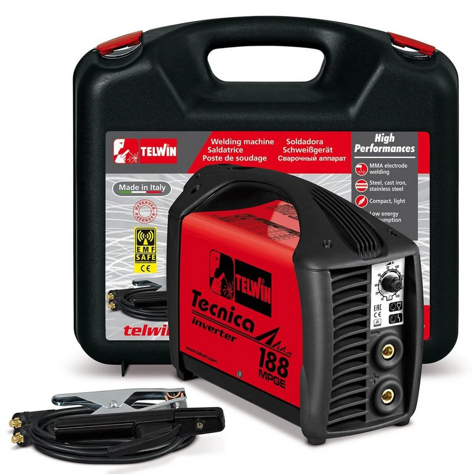 TELWIN Tecnica 188 MPGE Elektroschweißgerät MMA WIG Generator Schweißkit Set