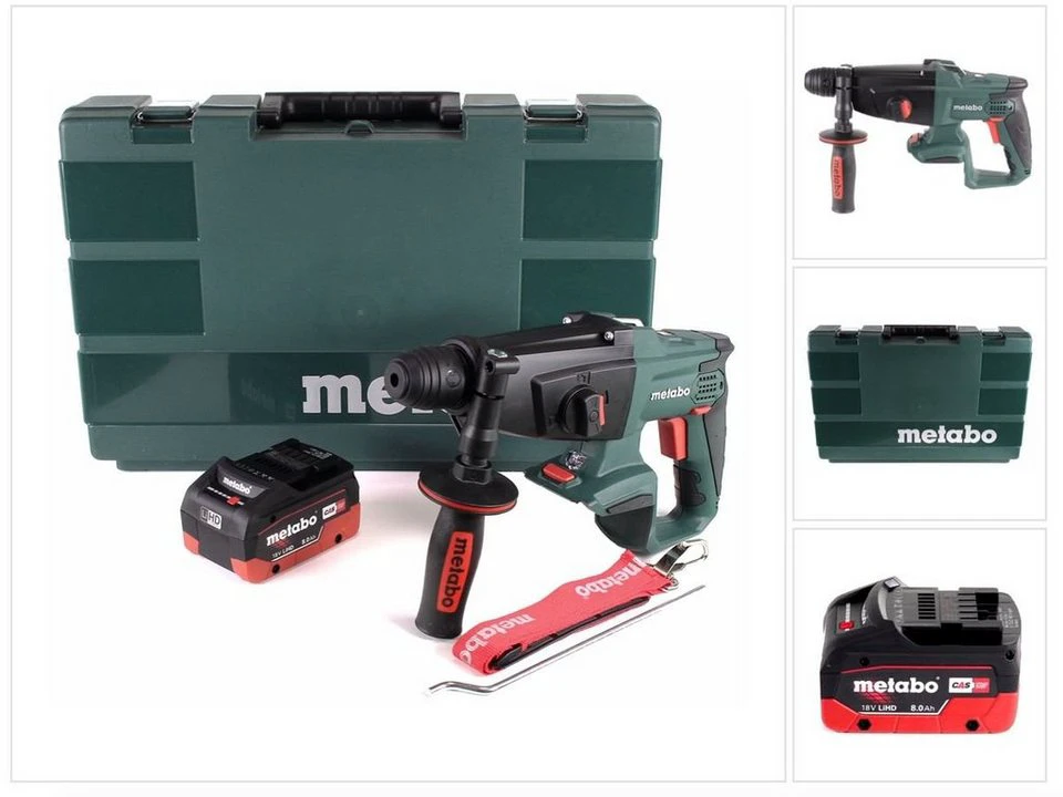 Metabo KHA 18 LTX Akku-Kombihammer 18 V 8,0 Ah Koffer ohne Ladegerät