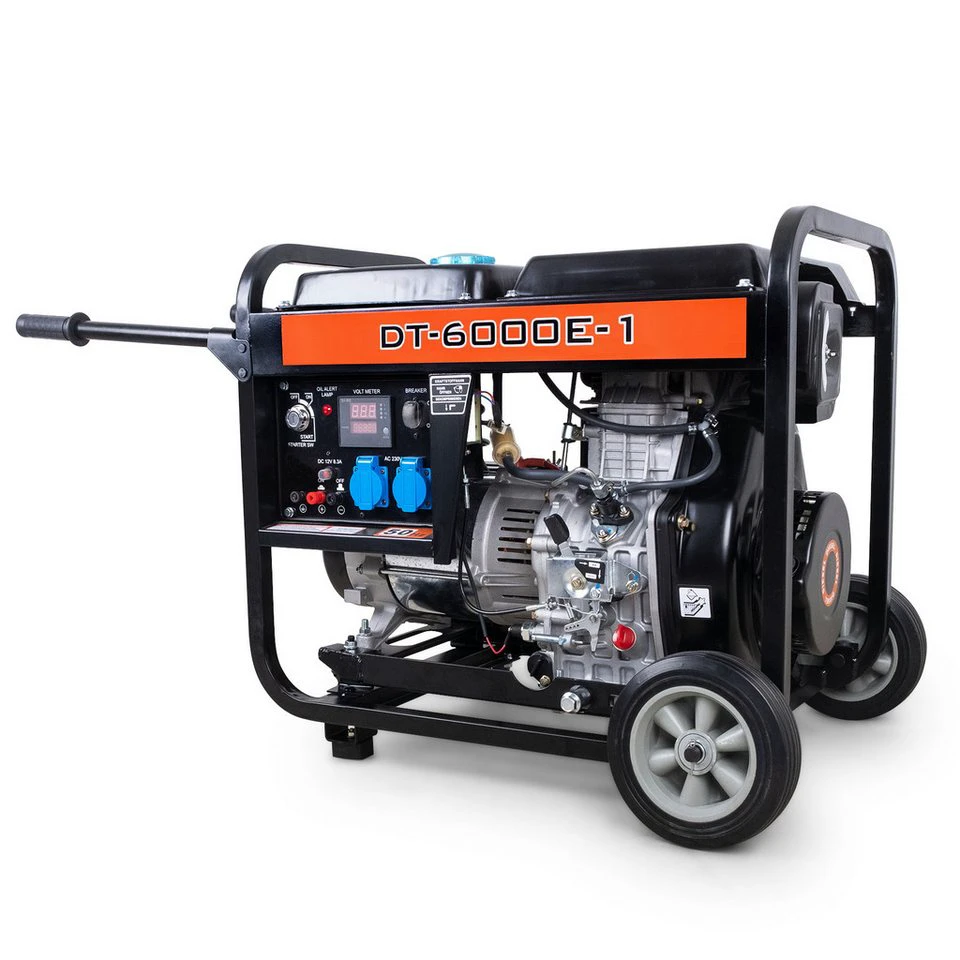 DeTec. DT-6000E-1 Dieselstromerzeuger 5 kW 230 V 1-Phasen E-Start 11,5 l Dieseltank