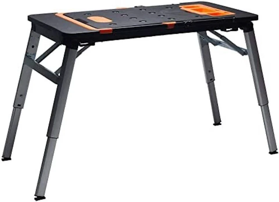 PROREGAL CRISTIANO 7 in 1 Klappbare Werkbank Orange Schwarz 150-250 kg Tragkraft