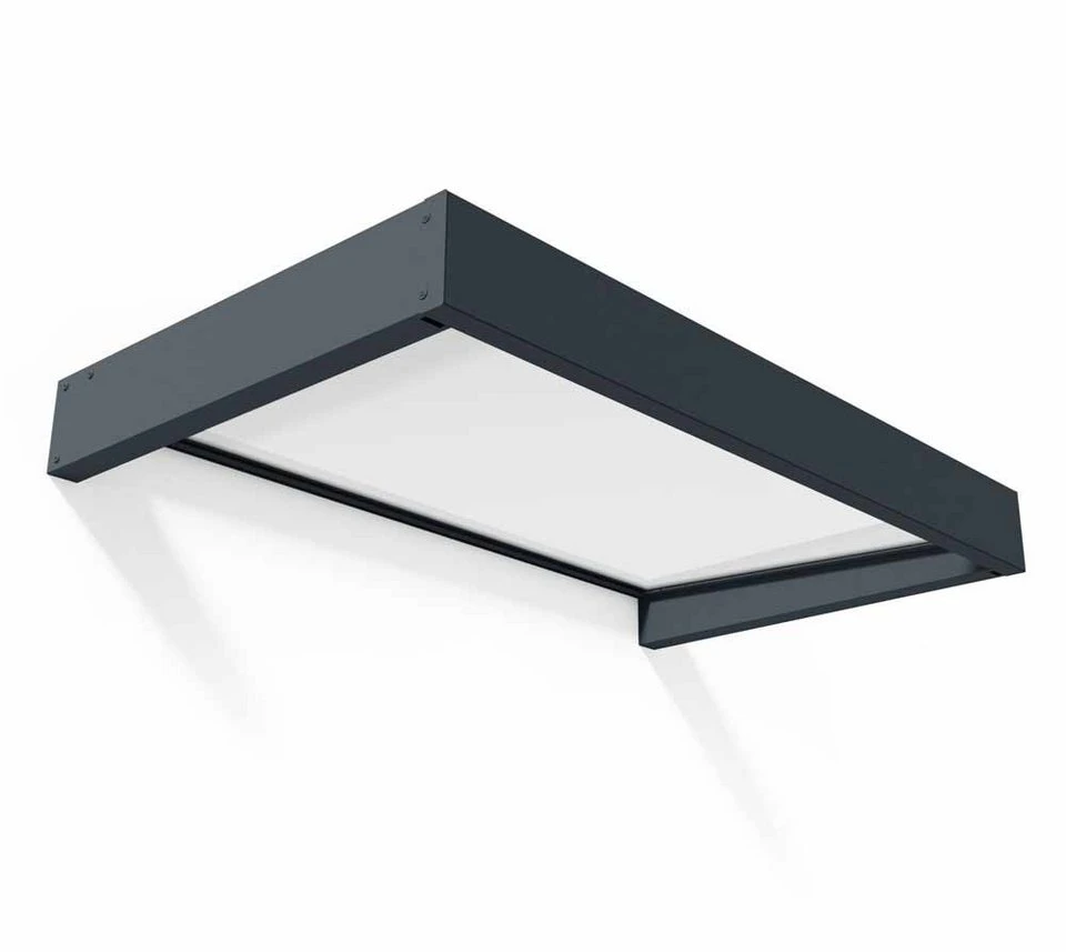 Palram - Canopia Vordach Sophia Opal 1600 Anthrazit Aluminium Acrylglas