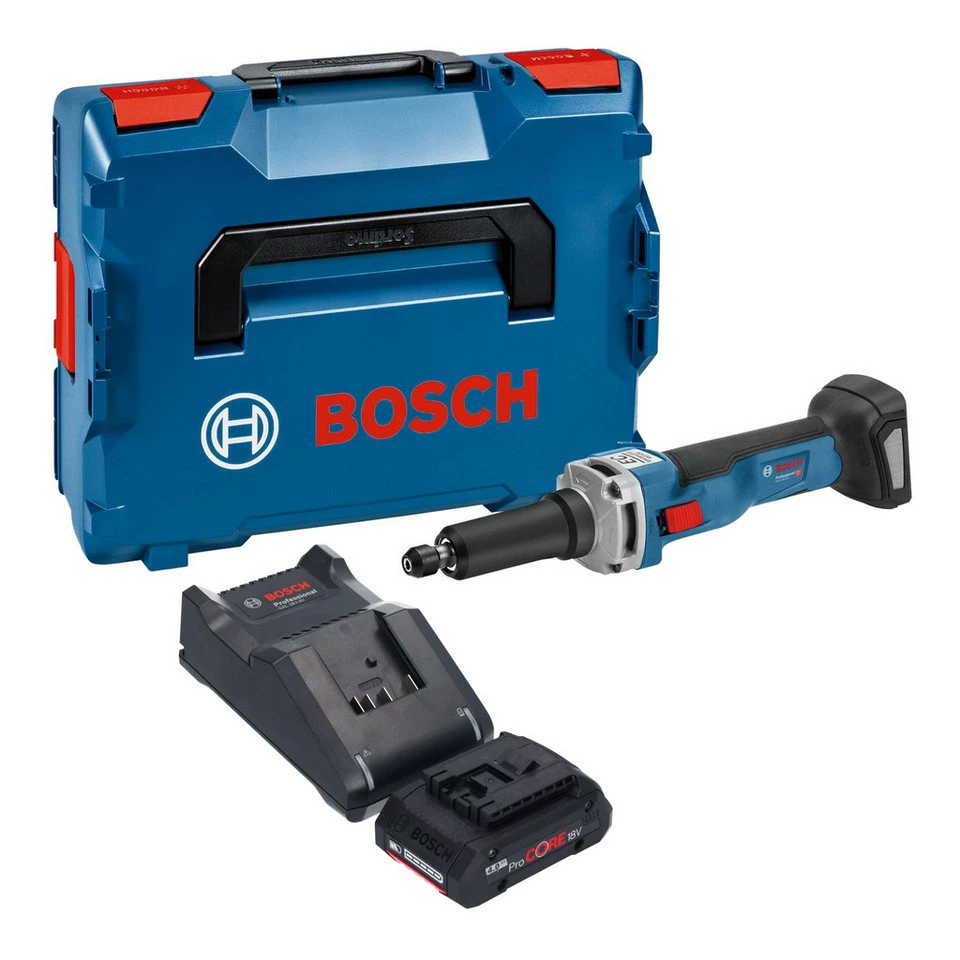 Bosch Professional Akku-Geradschleifer GGS 18V-23 LC 18 V ProCORE Akku 4,0 Ah Ladegerät L-Boxx