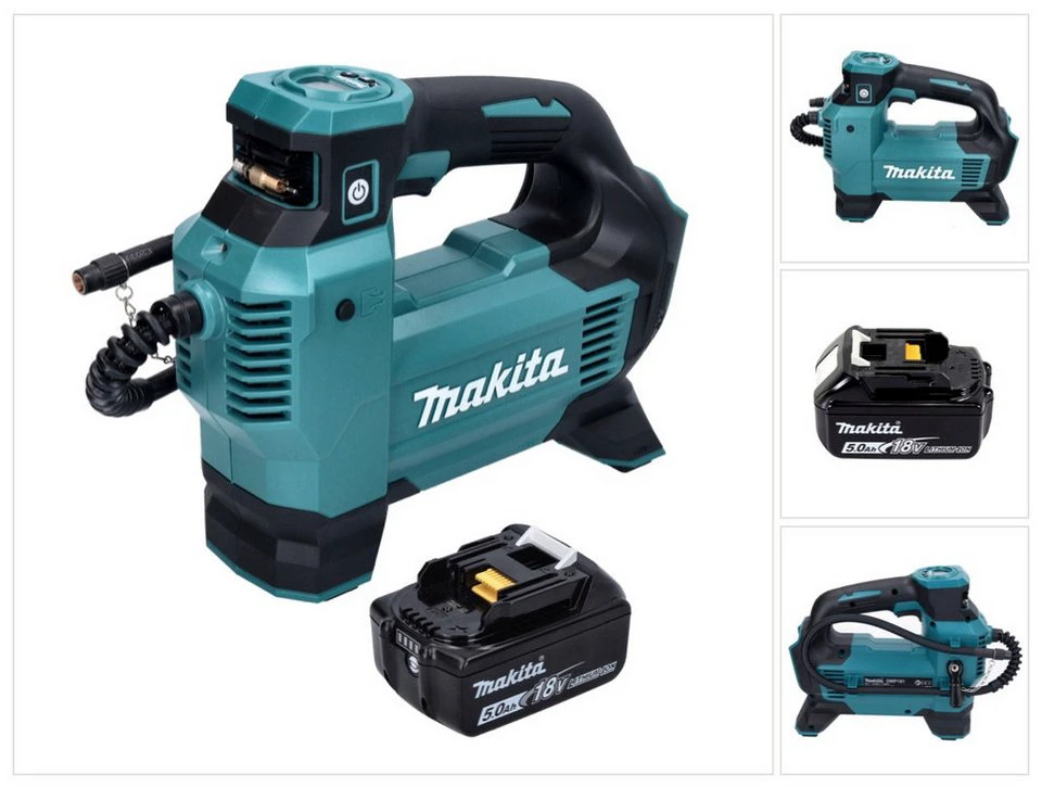 Makita Akku-Handkompressor DMP 181 T1 18 V 11,1 bar mit 1x Akku 5,0 Ah ohne Ladegerät