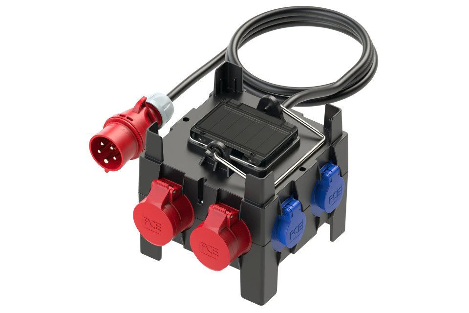 UNITEC Stromverteiler IMST BV mit 2x CEE-Steckdosen und 5x Schutzkontakt-Steckdosen 2 m