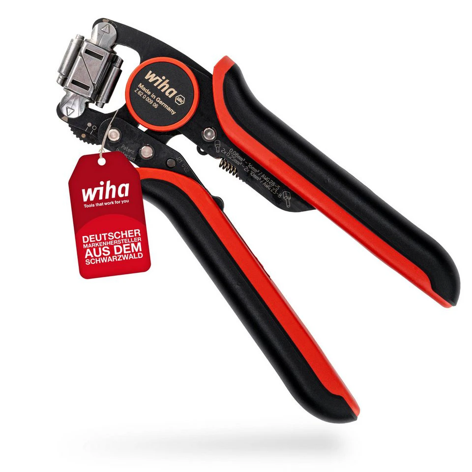 Wiha Crimpzange Profi 45223 Vierkant-Pressung 0,08–16 mm² 360° drehbarer Kopf