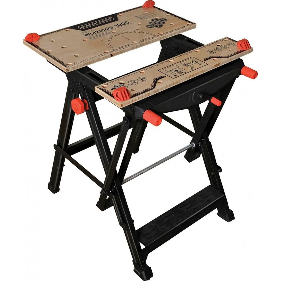 BLACK+DECKER Workmate WM1000 Werkbank Stahl bis 250 kg schwarz/braun