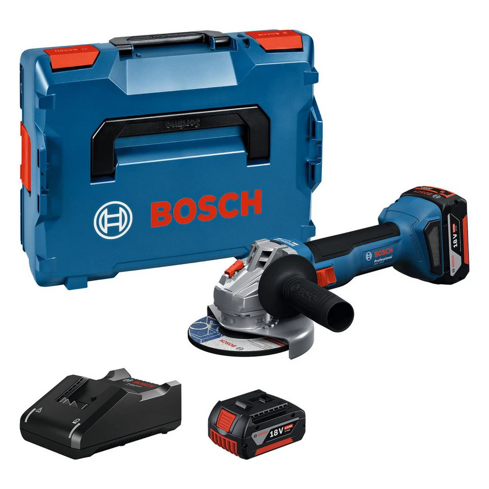 Bosch Professional Akku-Winkelschleifer GWS 18V-8 2x Akku GBA 18V 5,0Ah L-BOXX 136