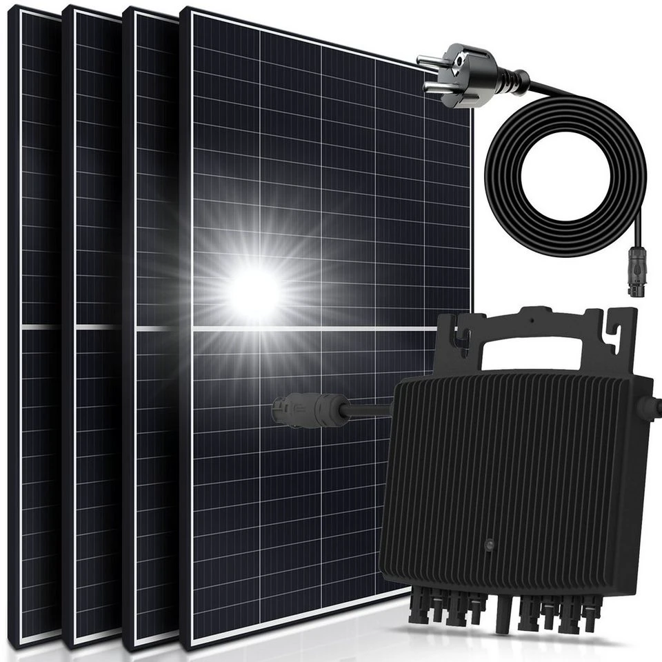 SUNNIVA Solaranlage 2200/1800W Balkonkraftwerk 4x 550W Monokristallin HERF 1800W