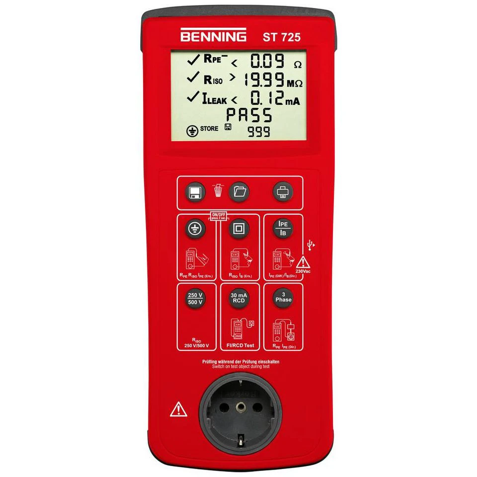 Benning Gerätetester ST 725 VDE 0701 VDE 0702 050316