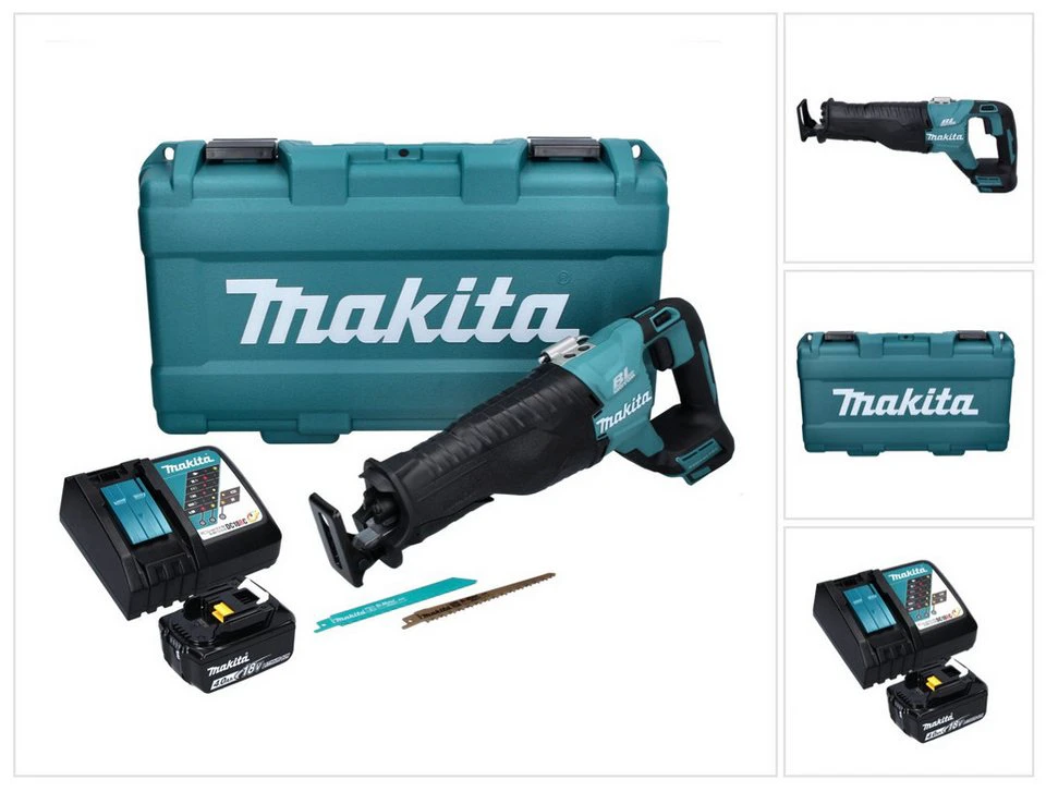Makita Reciprosäge DJR 187 RM1K 18 V Brushless 4,0 Ah Akku Ladegerät