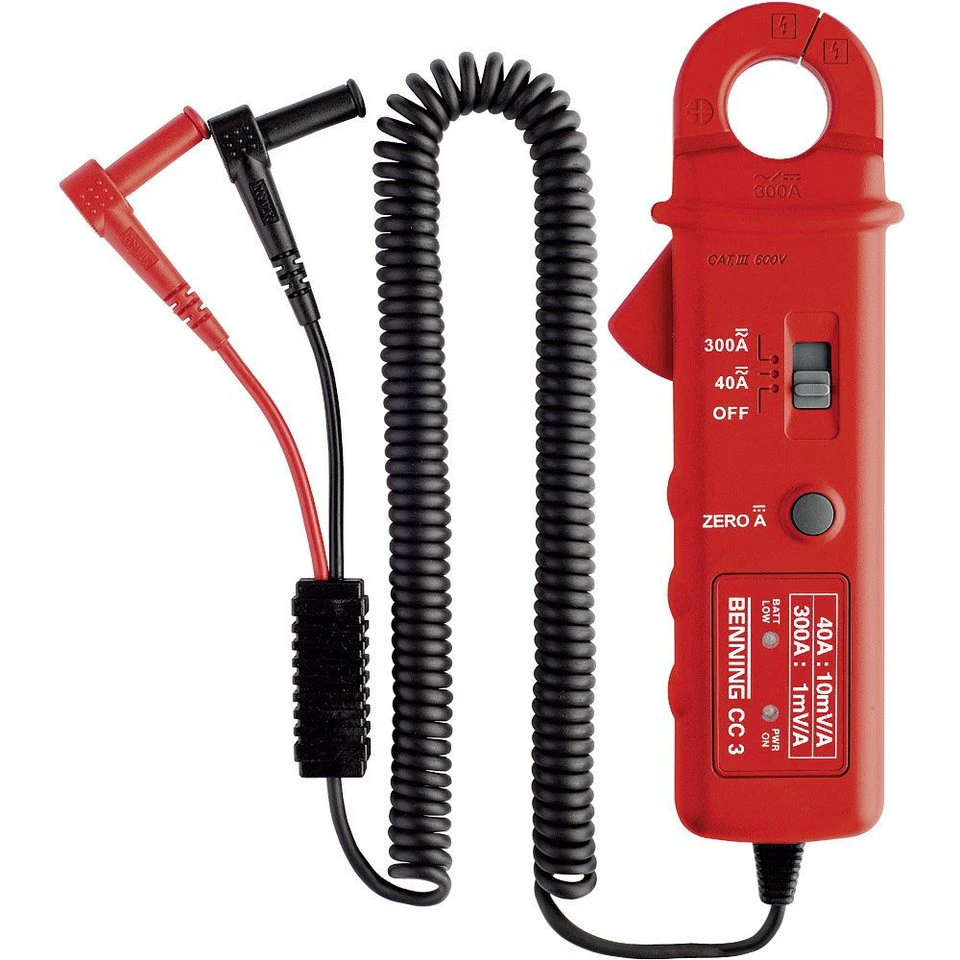 Benning CC 3 Stromzangenadapter Messbereich 1 - 300 A AC/DC CAT III 600 V