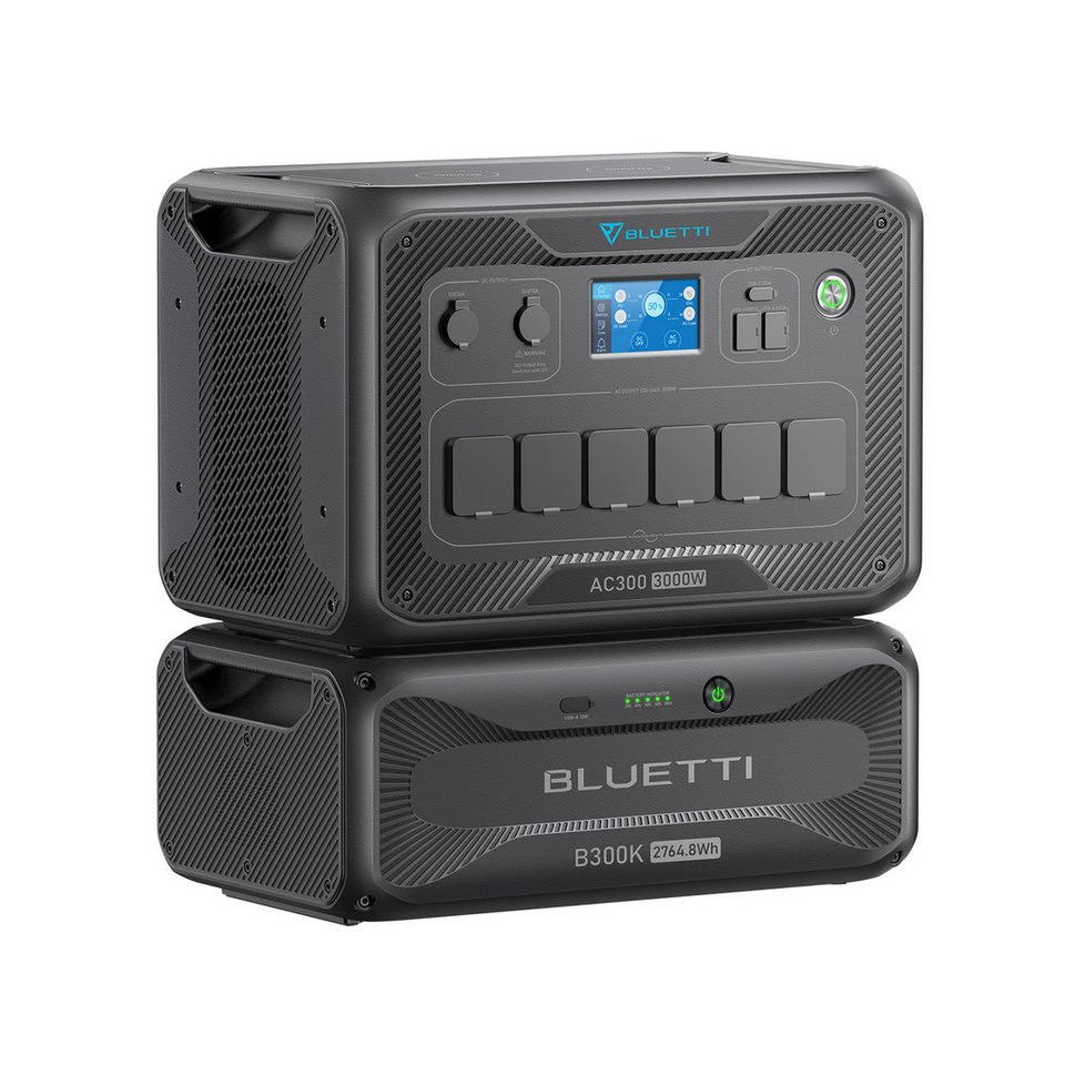 BLUETTI Solar Generator AC300+B300K Erweiterungsakku 3000W 2764,8Wh 12V 30A