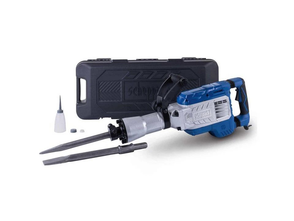 Scheppach Abbruchhammer AB1900 1900 W SDS HEX 60 J 2000 bpm 4-tlg Set mit Meißeln und Koffer