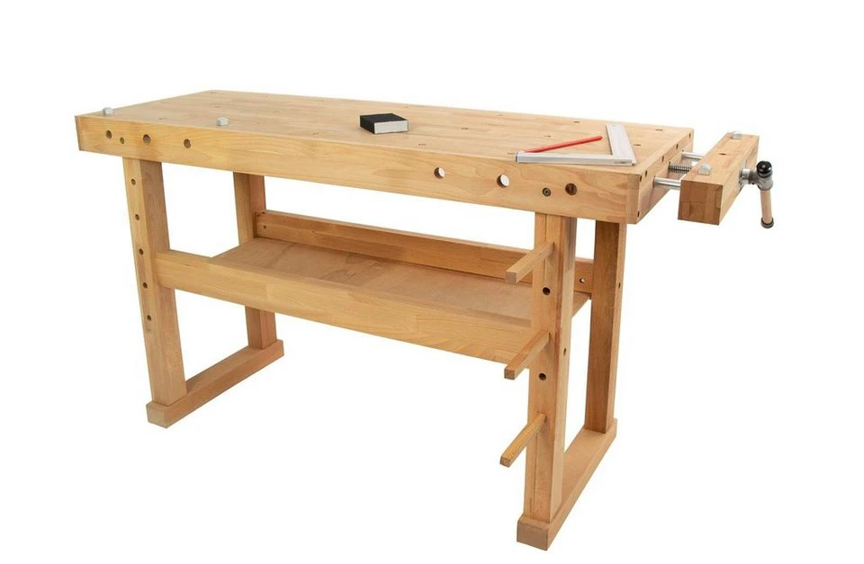 rikta Hobelbank Buchenholz mit Kufenfüßen 140 × 50 × 87 cm 400 kg